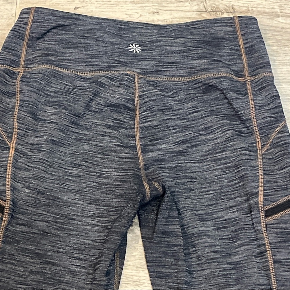 Athleta Cozy Drifter Side Zip Pockets Ankle Leggings Size Small 258064 Gray‎ - Picture 5 of 10